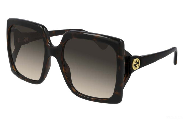 Gucci GG0876S Square Sunglasses in Dark Havana