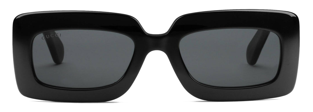Gucci GG0811S Thick Rim Rectangle Quilted Sunglasses in Black