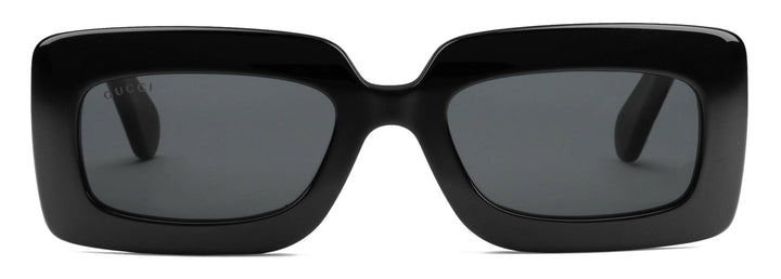 Gafas de sol acolchadas rectangulares con borde grueso GG0811S de Gucci en negro 
