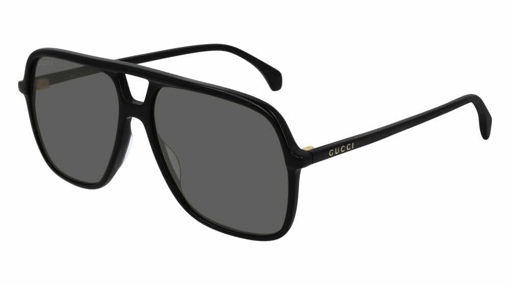 Gucci GG0545S Oversized Black Aviator Sunglasses