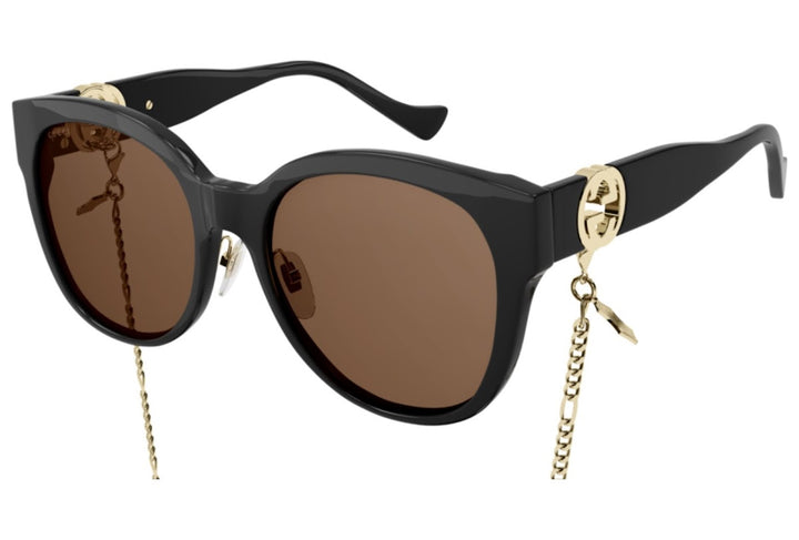 Gucci GG1028SK Black Chain Rounded Sunglasses