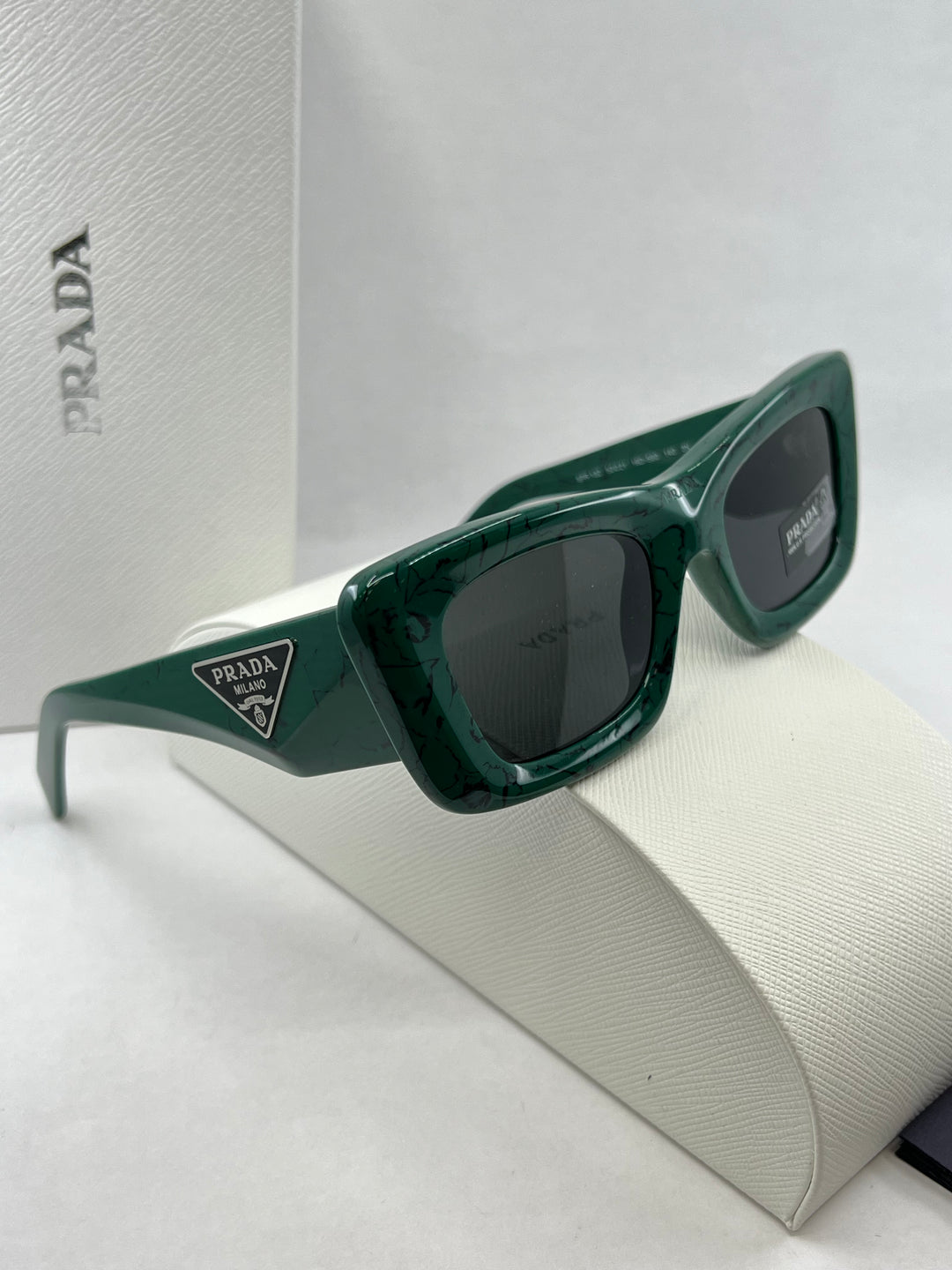 Prada PR13ZS Cat Eye Sunglasses in Emerald