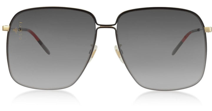 Gucci GG0394S Oversized Square Bee Logo Sunglasses in Black