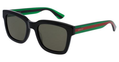 NEW Gucci GG0001SN Black Square Unisex Sunglasses Gucci GG0001SN 001 Sunglasses Black Square Frame, Grey Lenses main image 2