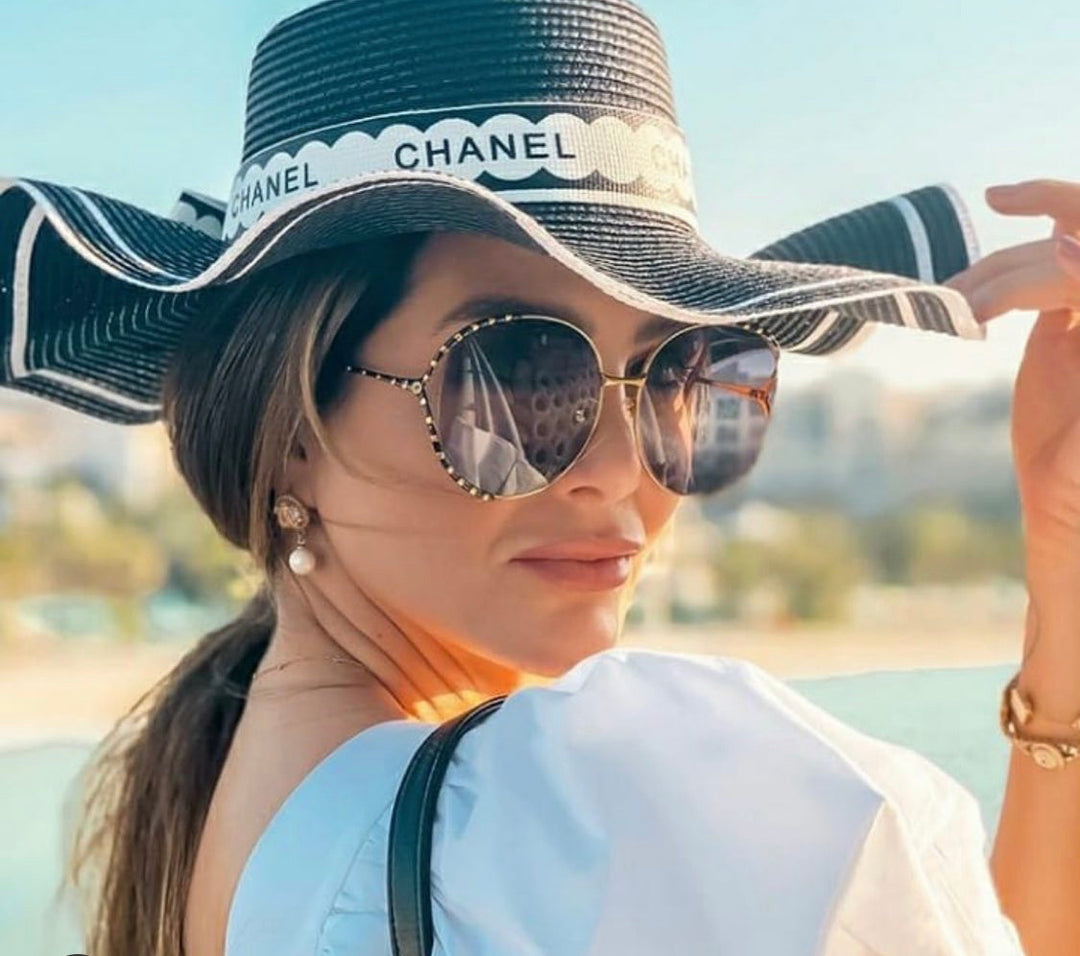 Gafas de sol redondas y recortadas de gran tamaño de 64 mm Gucci GG0595S en gris oscuro 