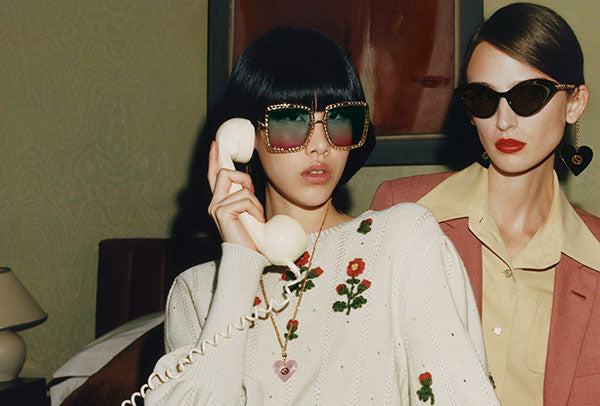 Gucci GG1033S Chain Necklace Oversized Square Sunglasses