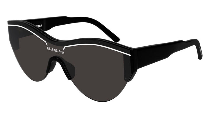 Balenciaga BB0004S 001 Shield Sunglasses in Black