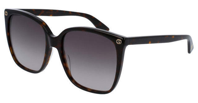 Gucci GG0022S Brown Square Logo Sunglasses