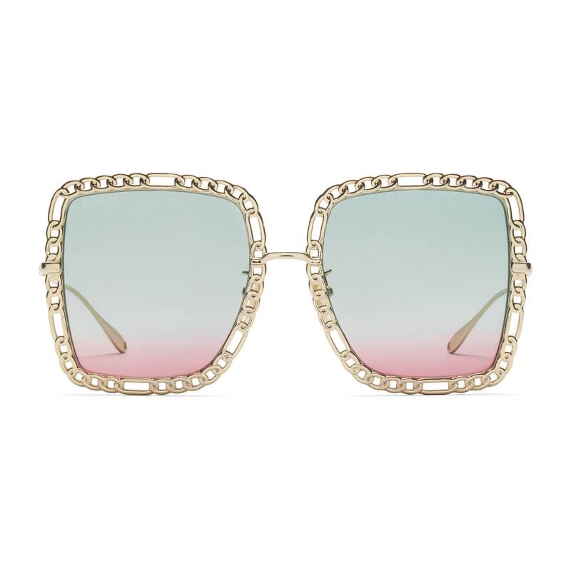 Gucci GG1033S Chain Necklace Oversized Square Sunglasses