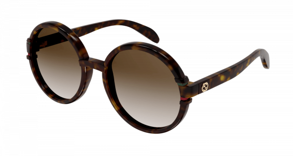 Gucci GG1067S Round Sunglasses in Brown