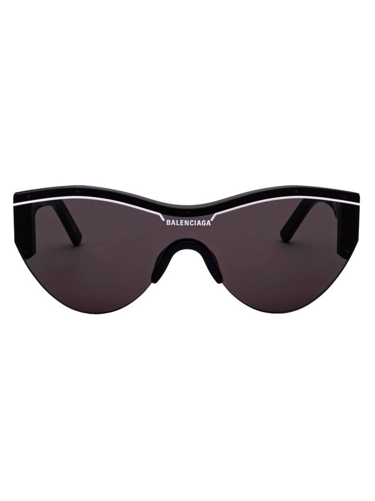 Balenciaga BB0004S 001 Shield Sunglasses in Black