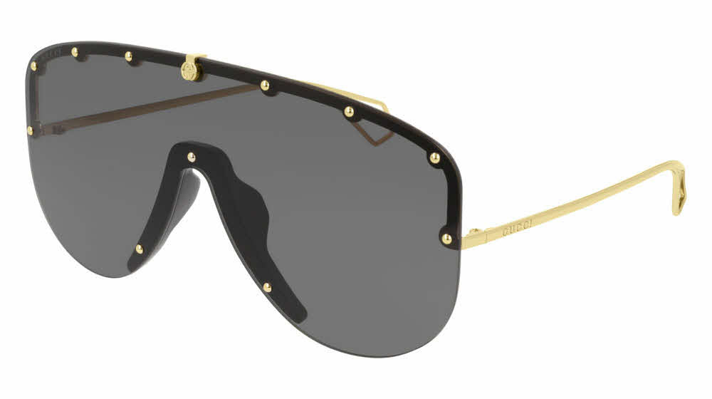 Gucci GG0667S Black Studded Shield Sunglasses
