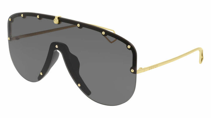 Gucci GG0667S Black Studded Shield Sunglasses