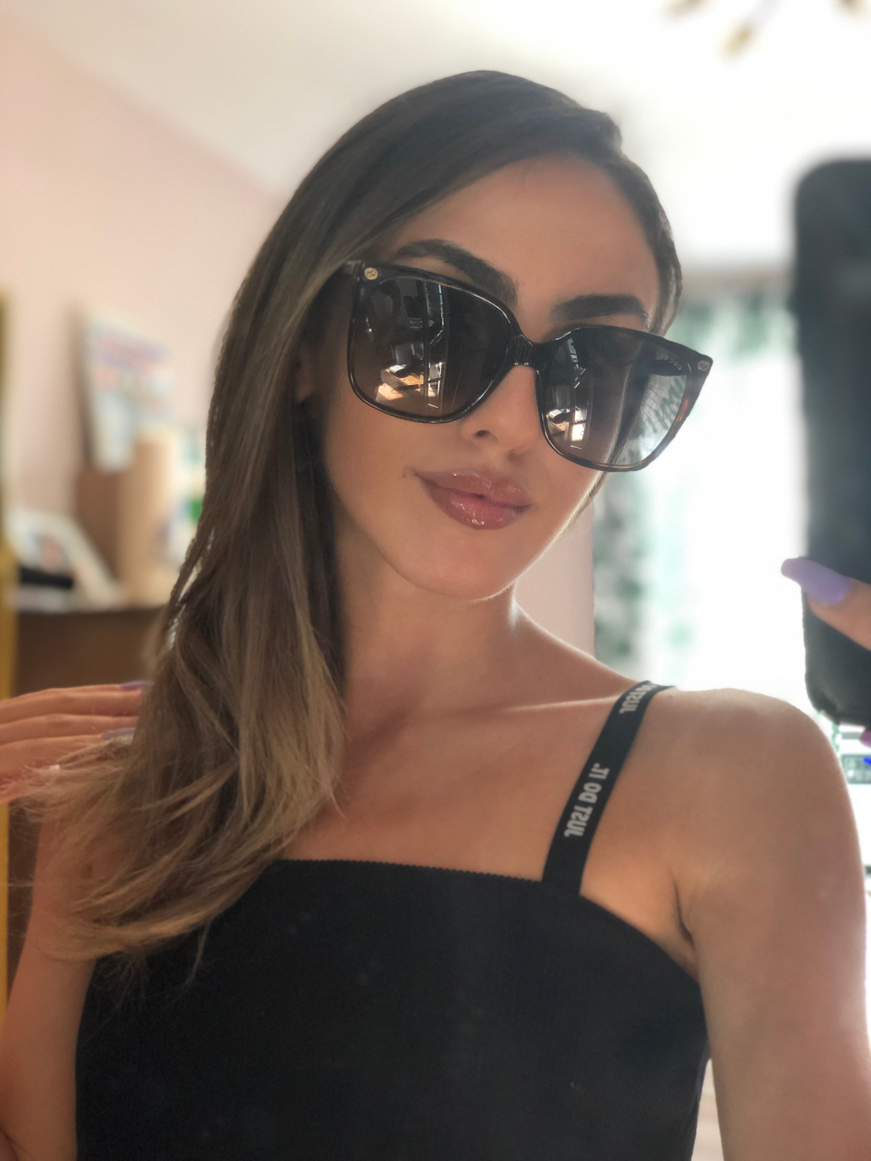 Gucci gg0022s square store sunglasses