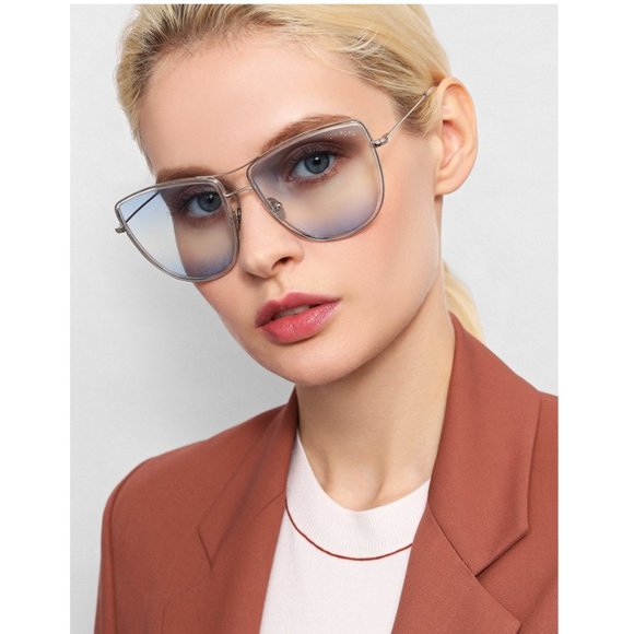 Tom Ford Tina TF0759 Blue Oversized Sunglasses – Designer Daydream