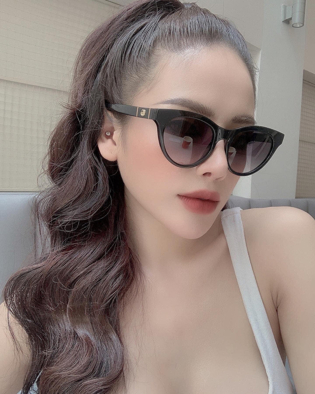 Gafas de sol estilo ojo de gato Marmont de Gucci GG0763S en negro