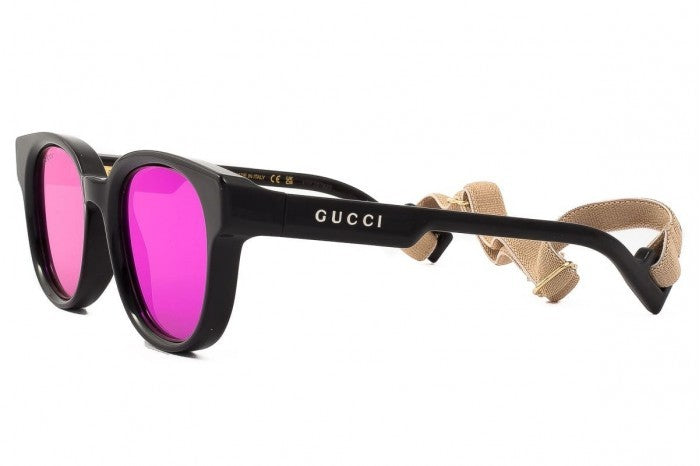 Gucci GG1237S Gafas de sol con espejo y correa negra