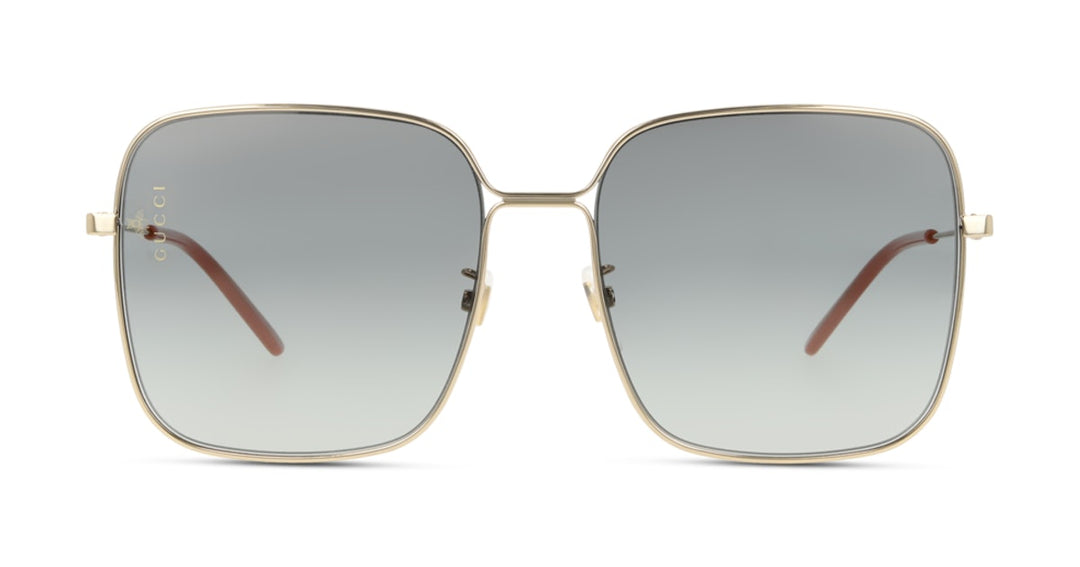 Gucci GG0443S Gafas de sol cuadradas doradas de metal