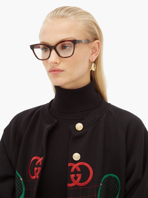 Monturas de anteojos Gucci GG0600O Havana Brown Cat Eye