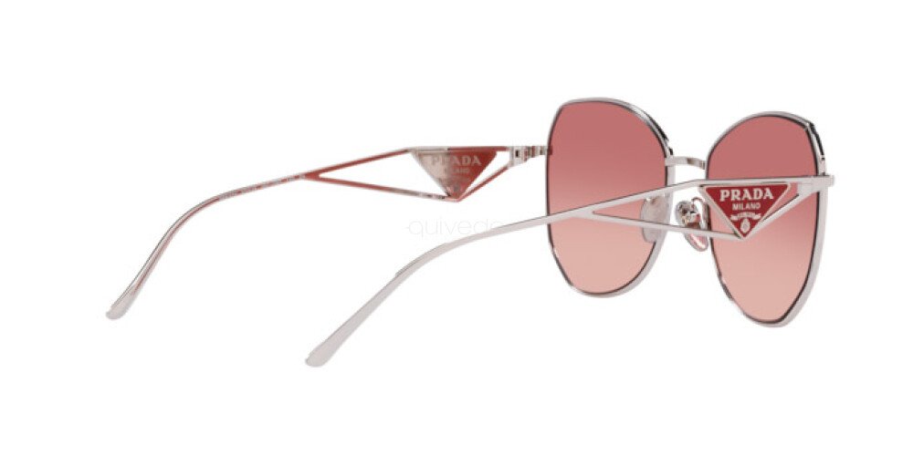 Prada PR57YS Metal Sunglasses in Silver Pink