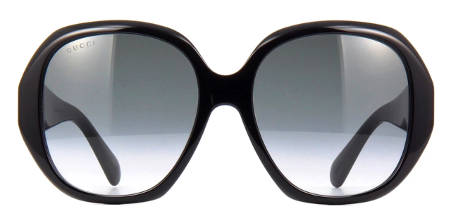 Gafas de sol redondas extragrandes en negro Gucci GG0796S