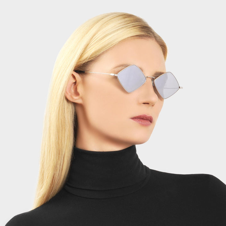 Saint Laurent SL302 Lisa Sunglasses in Silver