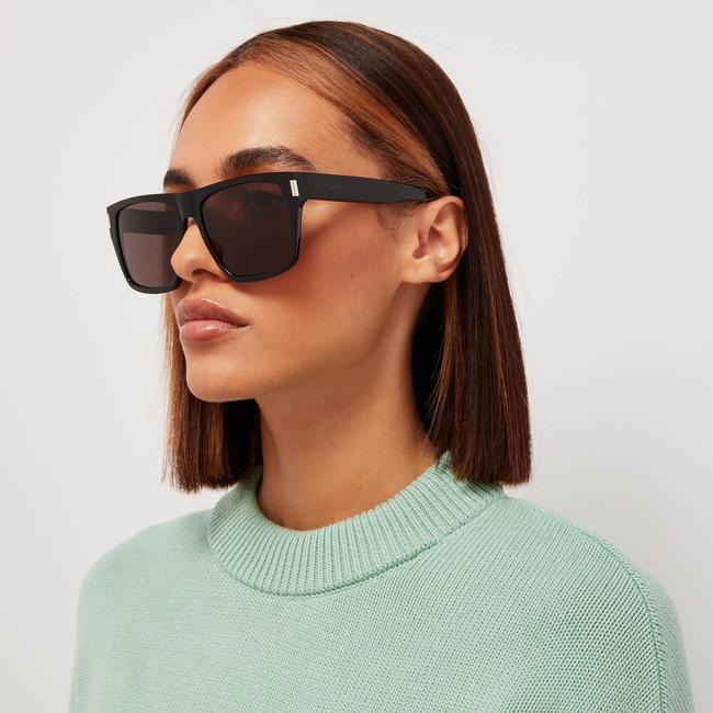 Saint Laurent SL424 Flat Top Sunglasses in Black