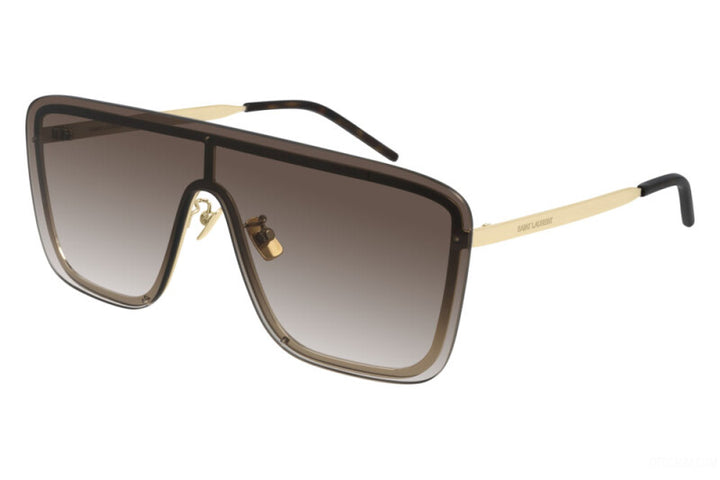 Saint Laurent Mask SL364 Flat Top Sunglasses in Brown Gradient