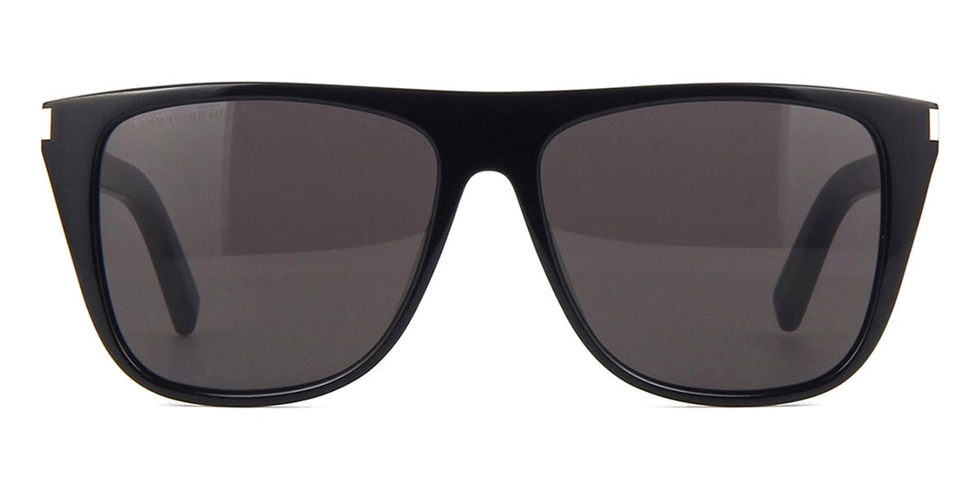 Saint Laurent SL1 002 Oversized Flat Top Sunglasses in Black