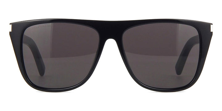 Saint Laurent SL1 002 Oversized Flat Top Sunglasses in Black