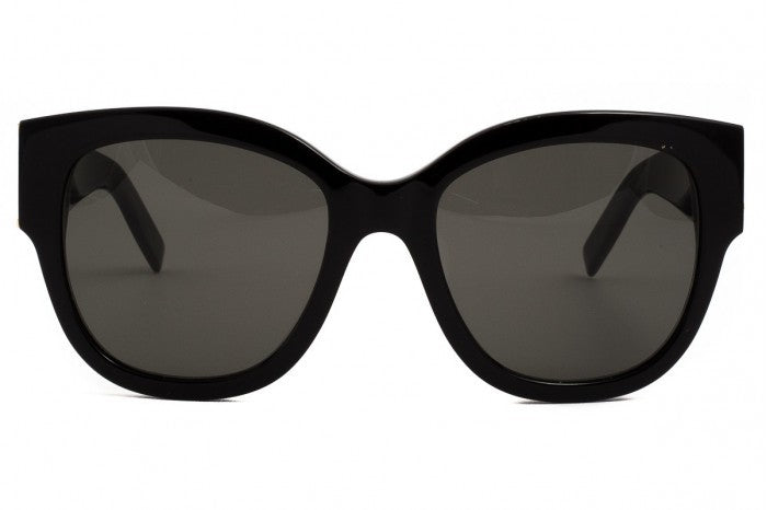 Saint Laurent SLM95/F Thick Rim Polarized Sunglasses in Black Silver