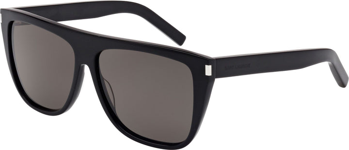 Saint Laurent SL1 002 Oversized Flat Top Sunglasses in Black