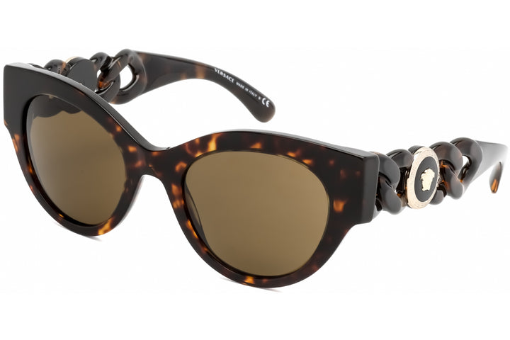 Versace VE4408 Brown Chain Cat Eye Sunglasses