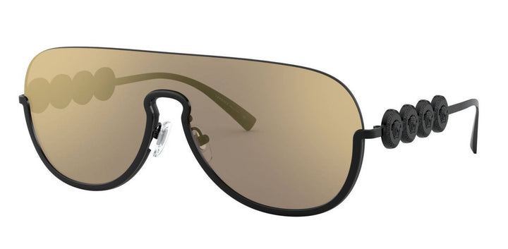 Versace VE2215 Mirrored Shield Sunglasses in Black