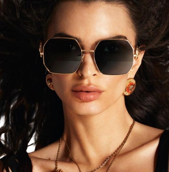 Versace VE2248 Gold Grey Square Sunglasses