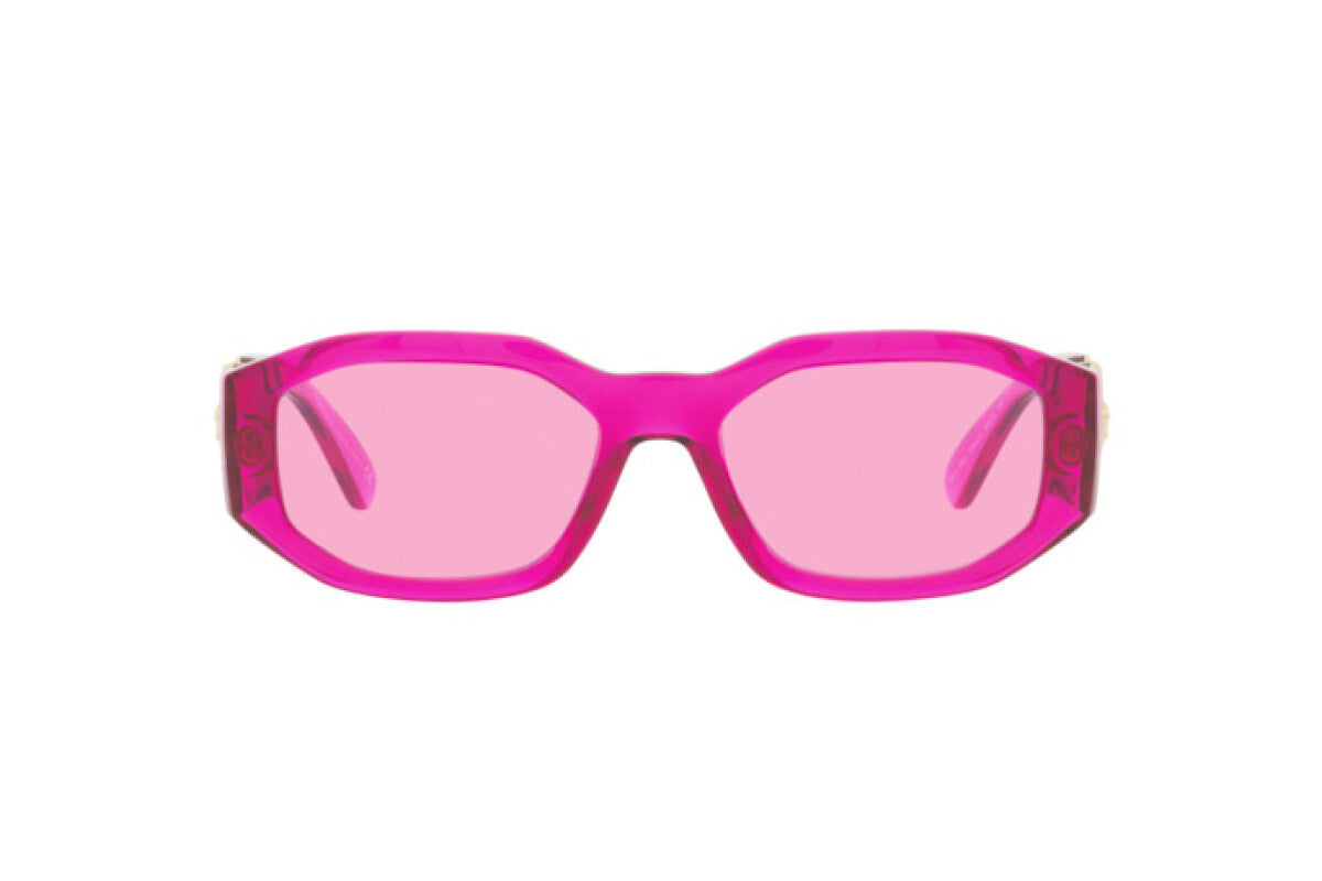 Versace VE4361 Biggie Sunglasses in Transparent Fuxia Designer